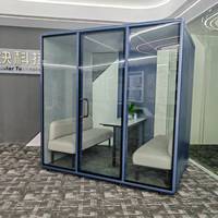 Salle de négociation XL Taille Smart Acoustic Pod Office Insonorisé Office Meeting Pods Silent Box Soft-pad Phone Booth