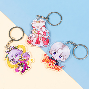 Hot bán Doc sáng tạo Holographic kính vỡ HOLO sao phim hoạt hình long lanh Epoxy quyến rũ tùy chỉnh Acrylic Keychain - Product Image 2