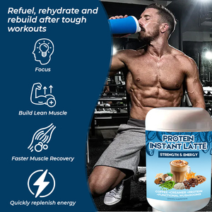 Oem Eiwitrijke Koffie Op Basis Van Proteïne En Superfoods Poeder Kokosmelk Adaptogenen Champignon Oploskoffie Latte Drink - Product Image 6