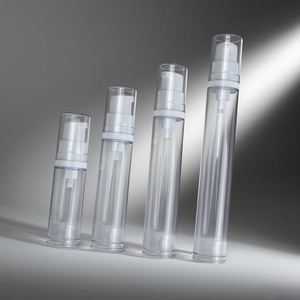 Low MOQ 5ml 10ml Sample Vacuum Airless Lotion <b>Pump</b> <b>Bottle</b> Clear Plastic Spray <b>Bottle</b> 15ml for Personal Care Packaging - Product Image 2