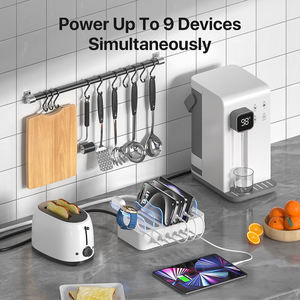 แท่นชาร์จ3พอร์ต AC แบบตั้งโต๊ะแท่นวางสำหรับสมาร์ทโฟน<span class=keywords><strong>6</strong></span>พอร์ต USB สำหรับอุปกรณ์หลายชิ้น - Product Image 3