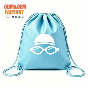 Custom Reusable Waterproof <b>Drawstring</b> <b>Backpack</b> Bag with Large Capacity for Swimming Soccer - Product Image 1