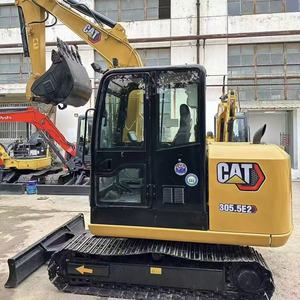 Used Cat 305.5E2 CR Mini Excavator Tier3 Stage IIIA Short Tail Swing <b>Small</b> Digger With Breaker Line For Guyana South America - Product Image 1