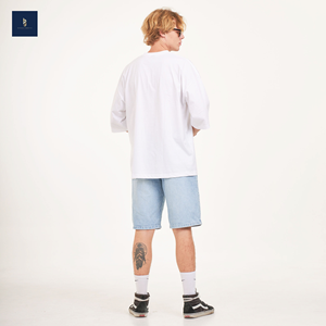 เสื้อผ้าแนวสตรีทของผู้ชาย No.1เสื้อยืดสีพื้นระบายอากาศได้ดีขนาดใหญ่เป็นมิตรต่อสิ่งแวดล้อมพร้อมส่งในประเทศไทย - Product Image 4