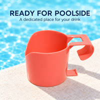 Support de verre et étagère de rangement en plastique pour piscine, en stock, pour boissons/bière