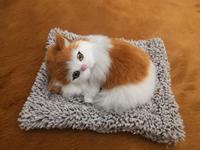 Poupée chat miaulement ornement de noël en peluche poupée Otros Navidad Decoraciones chat mignon pour Alberi Di Natale