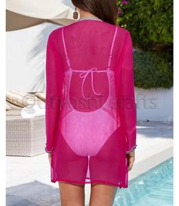 Tunique à manches longues et col en V perlé, vêtements élégants, bohèmes et élégants, pour femmes, OEM, nouvelle collection - Product Image 3