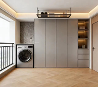 Table de toilette moderne en bois sur mesure pour toute la maison, avec porte vitrée, pour chambre à coucher, rangement multifonctionnel et gain de place pour salon