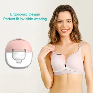 Custom New Arrival Wireless Smart Portable Hands Free Silicone Breast Milk Pump Electric Wearable Breast Pump