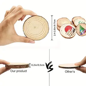 2022 Factory Large 30ml 12 Inches <strong>Wood</strong> Disc Natural Circles Tree Wooded <strong>Log</strong> <strong>Slices</strong> 30 cm for Ornaments - Product Image 5