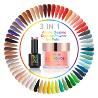Produits en gros les plus vendus : Poudre acrylique rose 3-en-1 pour extension d'ongles, polymère, poudre acrylique française colorée