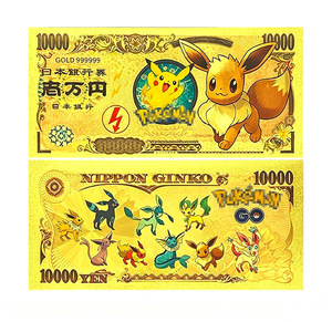Nouvelles ventes 2026 : Billet de banque Pokémon US plaqué or 24 carats, 9 designs, pour collection - Product Image 2
