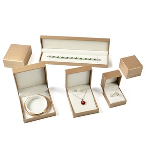 Elegant Modern Rectangle Jewelry <b>Box</b> Set Custom Logo Premium <b>Storage</b> for Rings Necklaces Bangles Leatherette & Velvet <b>Material</b> - Product Image 2