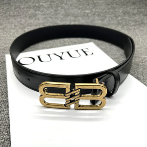 Nouvelle ceinture en cuir unisexe 2024 <span class=keywords><strong>Paris</strong></span> B, large, avec lettres, édition couple, style élégant, <span class=keywords><strong>boucle</strong></span> double B, tendance - Product Image 6