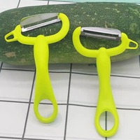 Gadgets de cuisine créatifs Rabot à melon en acier inoxydable irrégulier multifonctionnel Éplucheur à domicile pour éplucher les fruits