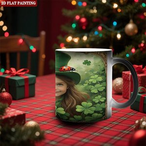 Pattern Art Print <b>Ceramic</b> Mug 11oz Frosted Black Heat Sensitive Gift <b>Cup</b> - Product Image 2
