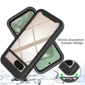 Shockproof Hybrid Tough Acrylic Hard PC Back Soft TPU Frame Case Cover With Inner 4 Corner For Google Pixel 8A