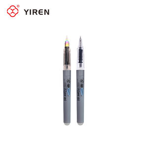Stylo plume personnalisable YIREN, encre effaçable, poignée anti-fatigue, pointe en acier inoxydable bicolore, stylo publicitaire en gros - Product Image 5