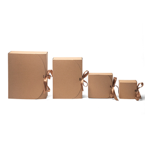 Boîte en papier kraft à prix abordable, boîte d'emballage alimentaire, boîte d'emballage cadeau avec ruban - Product Image 5