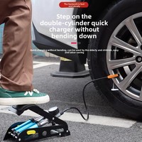 Pompe à air électrique portable universelle à pédale pour vélo, moto et pneus de haute pression, durable