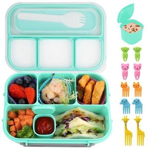 Kids & Adult Toddler 4-Compartment PP Rectangle Lunch <b>Box</b> Bento Container <b>Freezer</b> Safe - Product Image 3