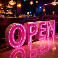 Grandes lettres en PVC, lettres géantes lumineuses à LED pour fête d'anniversaire, mariage, boutique de détail, décoration d'événements