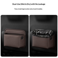 Poubelle de voiture grande capacité, sac de rangement multifonction suspendu, imperméable, anti-fuite, en PVC, pour sièges avant et arrière de voiture