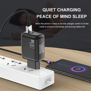 双端口PD端口 + QC3.0 <span class=keywords><strong>USB</strong></span>端口壁30w <span class=keywords><strong>c</strong></span>型便携式迷你快速充电插头充电器适配器，适用于Iphone 14 15 16ProMax - Product Image 3
