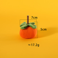 Fruitvormig pluche kattenknuffel-speeltje met ingebouwde pepermunt en matatabi, met appel-, persimmon-, sinaasappel- en verenontwerpen