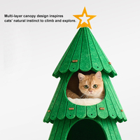 Cadre d'escalade d'arbre à chat de Noël et condo avec griffoir pour maison de chats d'intérieur tour d'arbre de corde de Jute robuste livraison rapide