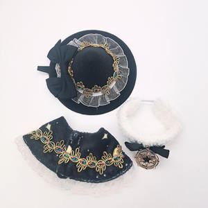 QIXI 귀여운 면 인형 까마귀 <span class=keywords><strong>Labubu</strong></span> 유령 후드 스웨터 할로윈 V1 V2 V3 원피스 플레이 액세서리 - Product Image 2