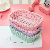Boîte de rangement en plastique et ensemble de paniers pour usage domestique-pour cosmétiques vêtements nourriture cuisine stockage de légumes-articles divers ménagers polyvalents