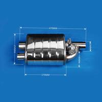 Valve d'échappement universel en acier inoxydable, pour modification, système de valve d'échappement, course directe d'usine