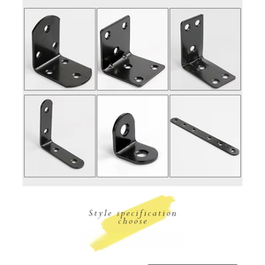 Dày màu đen hình chữ L đồ nội thất góc mã góc tủ quần áo bàn ghế cố định khung vuông góc sắt - Product Image 4