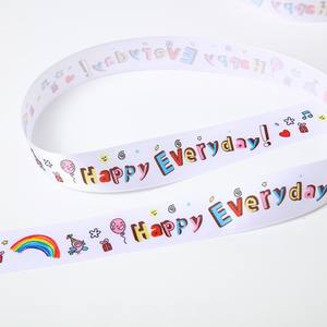 شريط مطبوع بتصميم الحب بالجملة، عرض 3.8 سم، وجه واحد من الغروغران لتزيين الحفلات والحرف اليدوية أو مشابك شعر الفتيات - Product Image 3