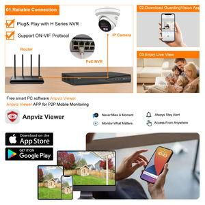 Anpviz US-Lagerbestand <span class=keywords><strong>4</strong></span> Stück 8MP PoE-Kamera Blitzlicht und Audioalarm Metall-Turret-Sicherheitskamera für Außenbereich 2-Wege-Audio <span class=keywords><strong>IP</strong></span>-Kamera - Product Image 4