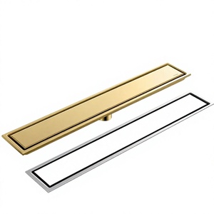 304 Stainless Steel Invisible Floor Drain Rectangular Tile Inlaid Anti Odor Drain for Hotel <b>Bathroom</b> - Product Image 3