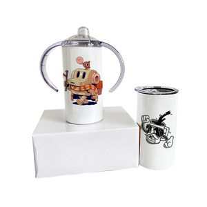 Us Warehouse 25pack 12oz blanc brillant sublimation blancs bébé enfants sans Bpa gobelet vide en acier inoxydable enfant en bas âge pour Uv Vinyls - Product Image 2