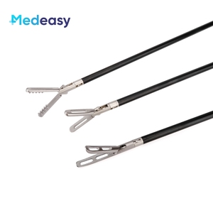 Instrumen bedah laparoskopik medis pegangan biru dengan kunci 5mm, Tang potong untuk operasi perut - Product Image 2