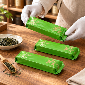 Kundenspezifisch bedruckte, strapazierfähige PE-Seitenfaltenbeutel für Teeverpackungen, hochwertige Folien-Heißsiegelbeutel für weißen, grünen, losen chinesischen Tee - Product Image 2