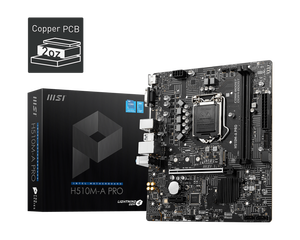 MSI A520M-A PRO Gaming-Motherboard (AMD Ryzen 5000, AM4, DDR4, PCIe 3.0, SATA 6 Gb/s, M.2, USB 3.2 Gen 1, DVI, Micro-ATX) - Product Image 1