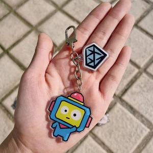 Spot Korea CHILLI ROMY YOCHI Series Acrylic PVC UV Printing Mini Cute Cartoon <b>Anime</b> Key Chain Double-Sided Interlayer Pendant - Product Image 4