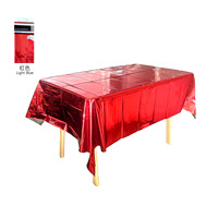 Nappe jetable en feuille de paillettes unie, rectangulaire, brillante, en plastique métallique, imperméable, pour mariage, anniversaire, fête