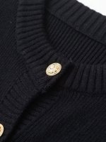 Nouvelle robe mini en maille à col rond pour femme, collection automne 2026, style décontracté et élégant, robe chic rétro à manches courtes pour femme