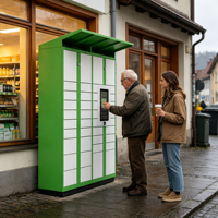 Casier de livraison et de récupération de colis intelligent avec compartiments de rangement S M L, armoire express extérieure résistante à la pluie