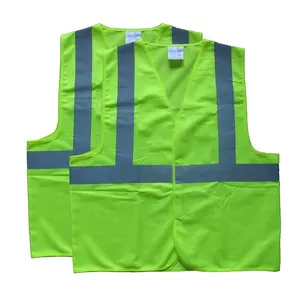 Bestseller CE EN 471 Straßen arbeits sicherheit Baustelle billige grüne Polyester Warn schutz reflektierende Sicherheits weste