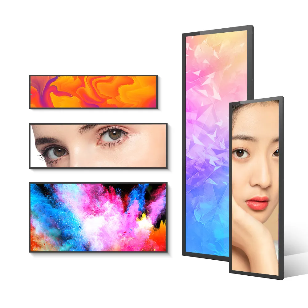 Big Size 75 85 86 98 inch LED Screen Indoor 4K Android 9 Alum Cabinet Wall Mounted Digital Signage Display LED Panel Screen