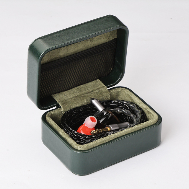 High-end Custom PU Leather Line-controlled Headphones Storage Case, Portable Bag, Data Cable Multi-functional Small Bag