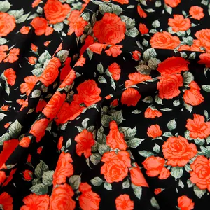 Vintage rose 9%silk 91%viscose satin support custom design low MOQ high-end girl dress fabric