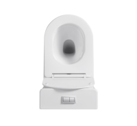 WC moderne en céramique blanche, deux pièces, à poser au sol, facile à nettoyer, pour salle de bain d'hôtel, avec siphon en P à trou unique